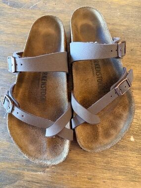 Birkenstock Mayari Brown Two-Strap Sandals 37